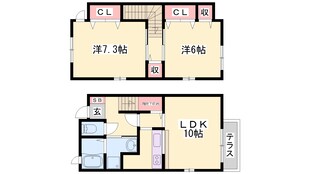 西脇市駅 徒歩24分 1階の物件間取画像